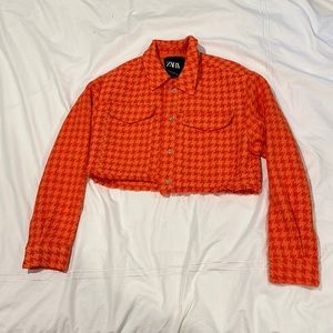 Orange Cropped Jacket